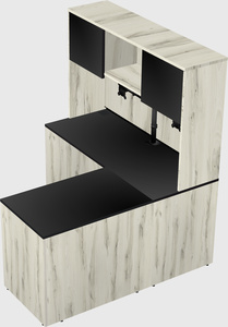 L-shaped office desk