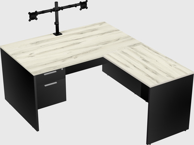 L-shaped office desk