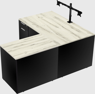 L-shaped office desk