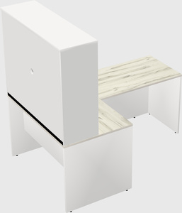 L-shaped office desk