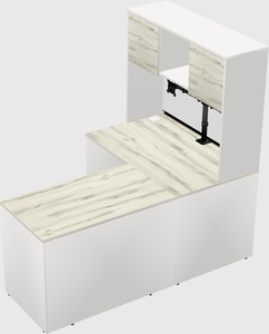 L-shaped office desk