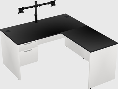 L-shaped office desk