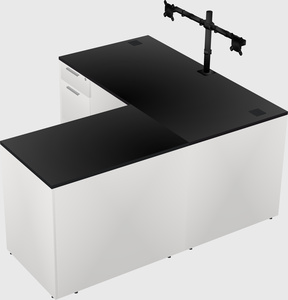 L-shaped office desk