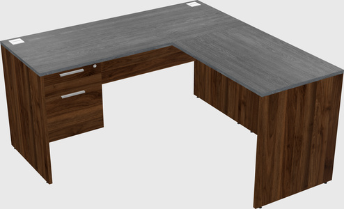 L-shaped office desk