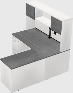 L-shaped office desk