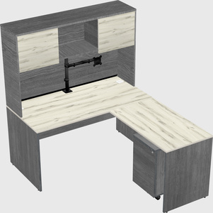 L-shaped office desk