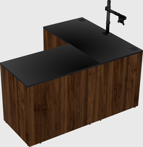 L-shaped office desk