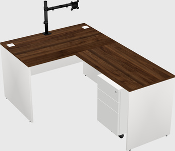 L-shaped office desk