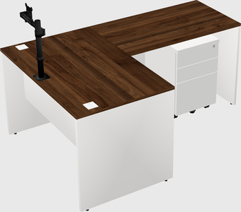 L-shaped office desk