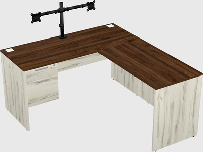 L-shaped office desk