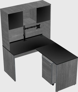 L-shaped office desk