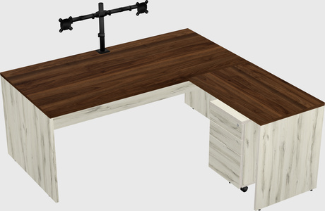 L-shaped office desk