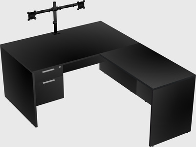 L-shaped office desk