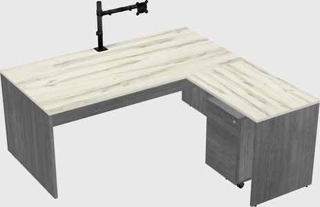 L-shaped office desk