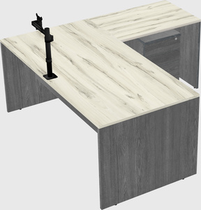 L-shaped office desk