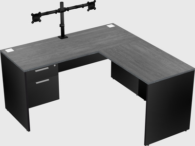 L-shaped office desk