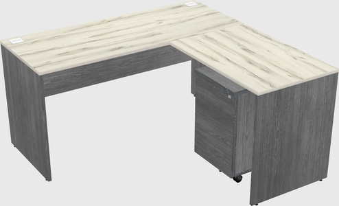 L-shaped office desk