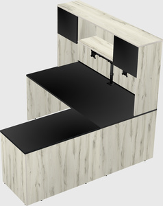 L-shaped office desk