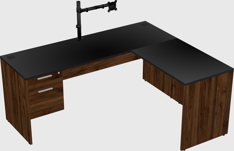 L-shaped office desk
