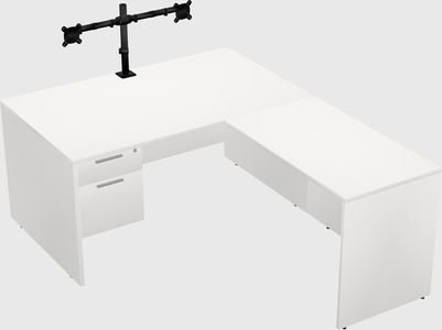 L-shaped office desk