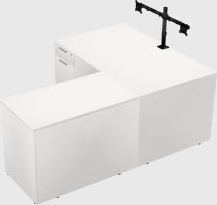L-shaped office desk