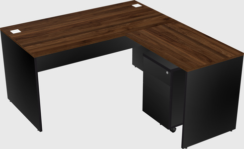 L-shaped office desk