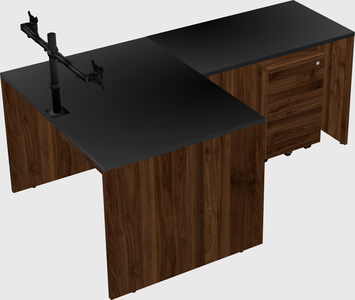 L-shaped office desk