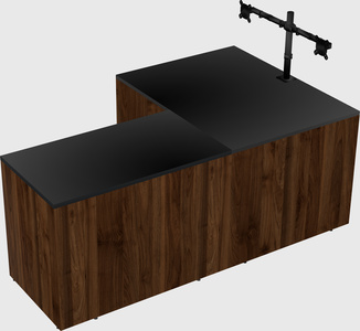 L-shaped office desk