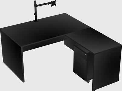 L-shaped office desk