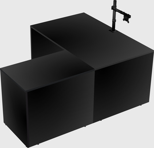 L-shaped office desk