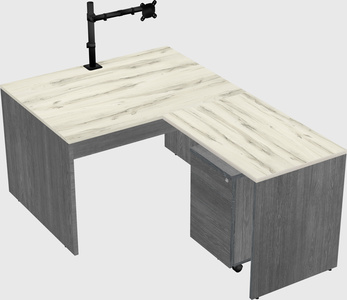 L-shaped office desk