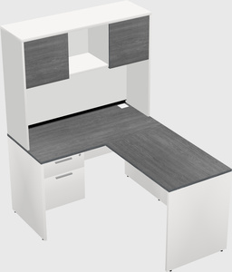 L-shaped office desk