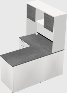 L-shaped office desk