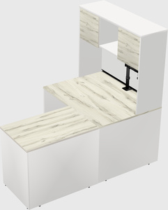 L-shaped office desk