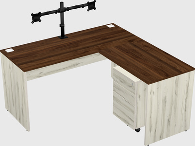 L-shaped office desk