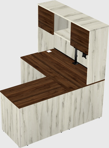L-shaped office desk