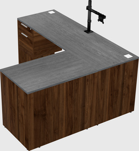 L-shaped office desk