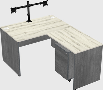 L-shaped office desk