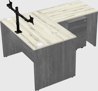 L-shaped office desk