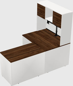 L-shaped office desk
