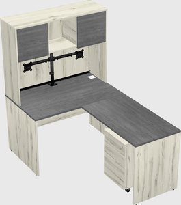L-shaped office desk