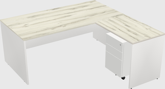 L-shaped office desk