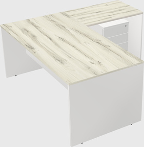 L-shaped office desk