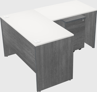 L-shaped office desk