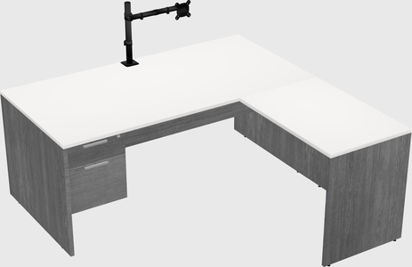 L-shaped office desk