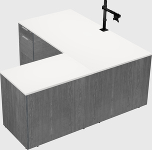 L-shaped office desk