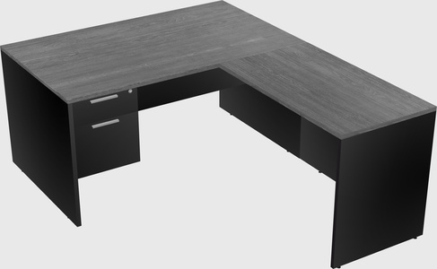 L-shaped office desk