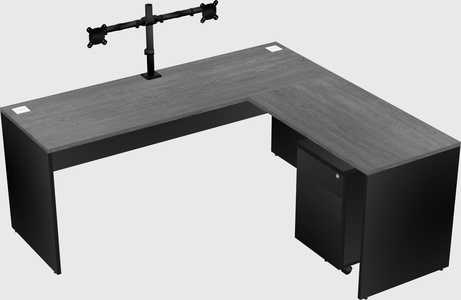 L-shaped office desk