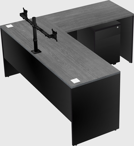 L-shaped office desk