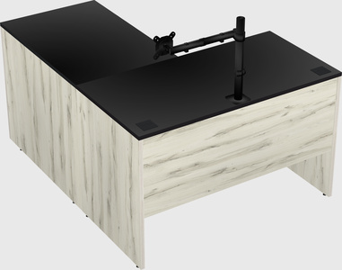 L-shaped office desk